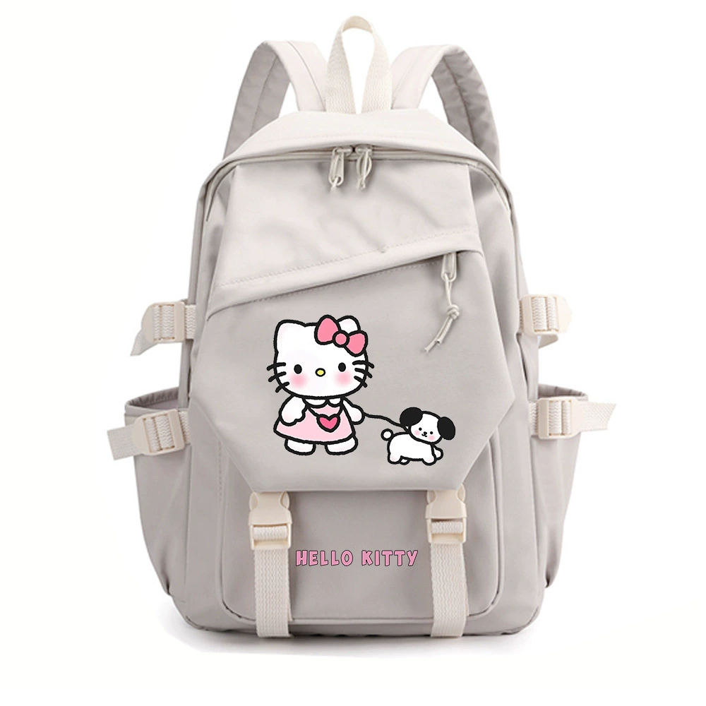 Привет Китти, Hello Kitty, мультяшный школьный рюкзак, вместительный рюкзак, для средней школы