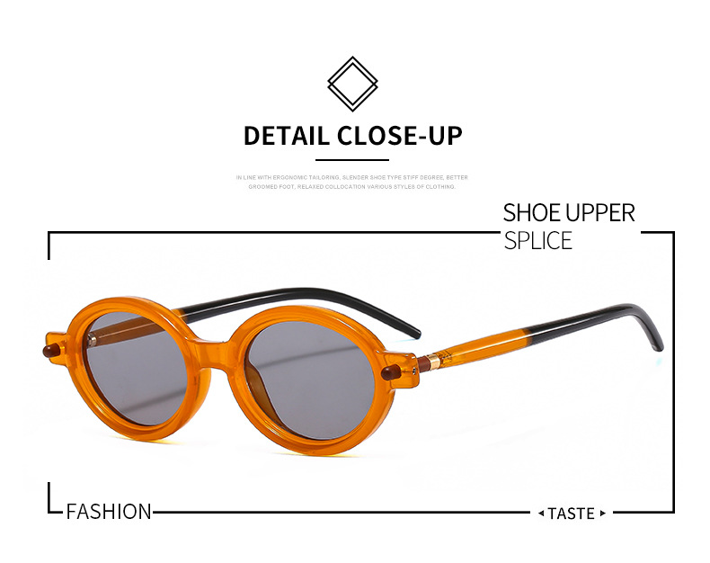 Sunglasses Classification Retro Solid Color PC UV400 Protection Oval Frame Full Frame Women's Sunglasses
