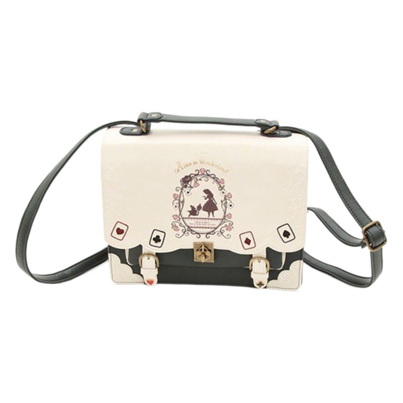 Venta al por mayor Alice Wonderland Lolita bolsa mochila bolso lindo estilo campus Japonés bolsa de mensajero