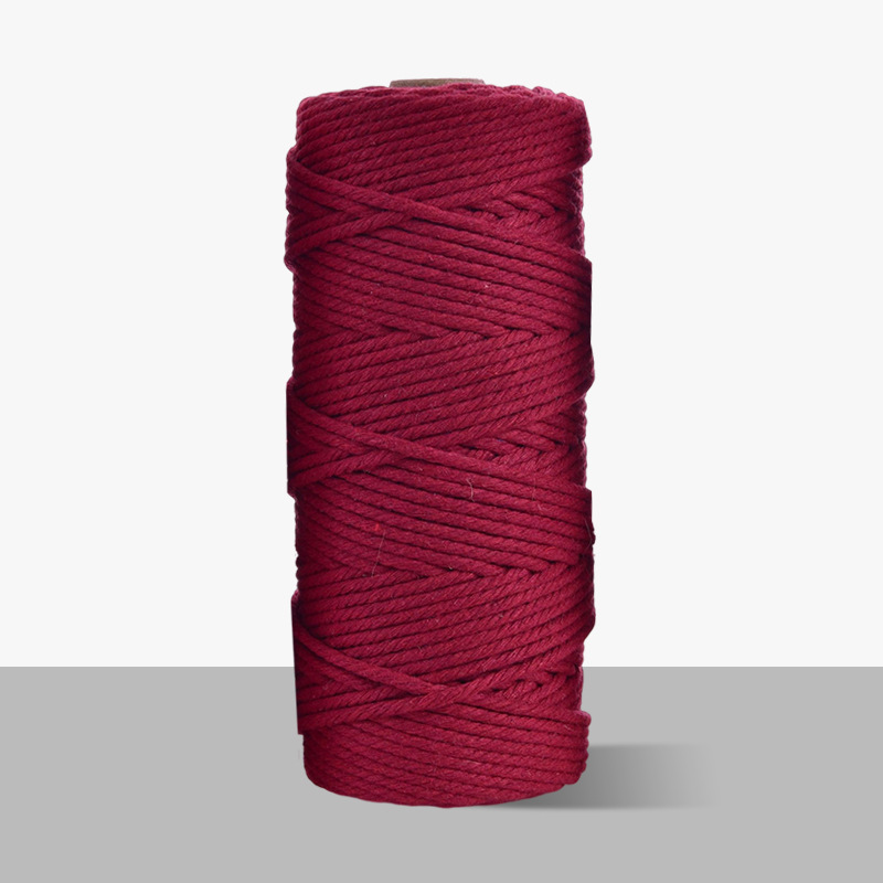 3mm cuerda de algodón colorido diy hecho a mano 4mm cuerda de tapiz cuerda tejida 5mm regalo cuerda de algodón decorativa cuerda de sombrero al por mayor