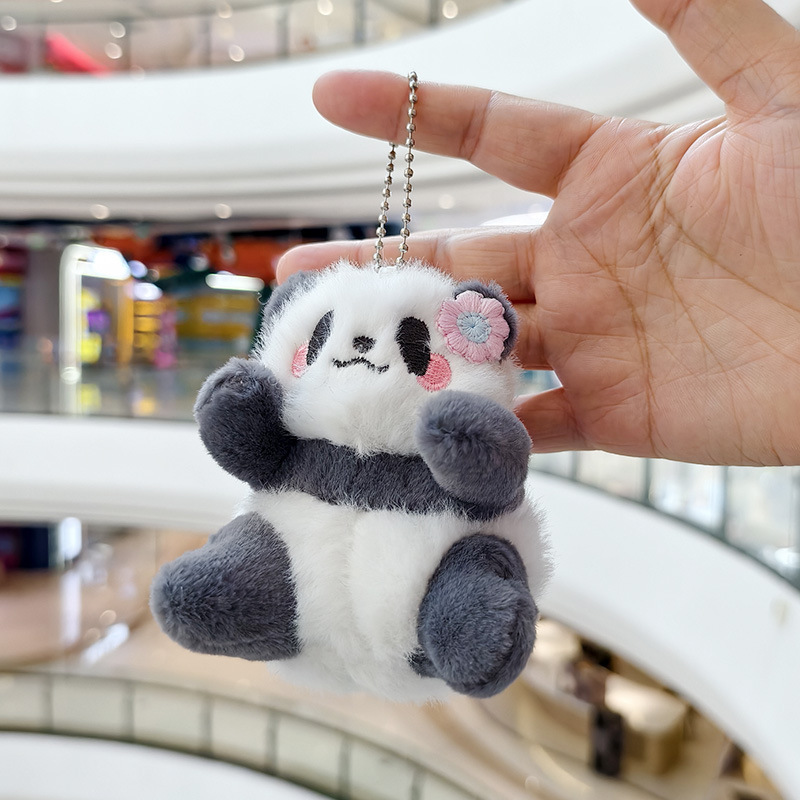 ネット有名人愛愛国宝パンダペンダントぬいぐるみ人形レッサーパンダバッグキーホルダーグリッパー人形|undefined