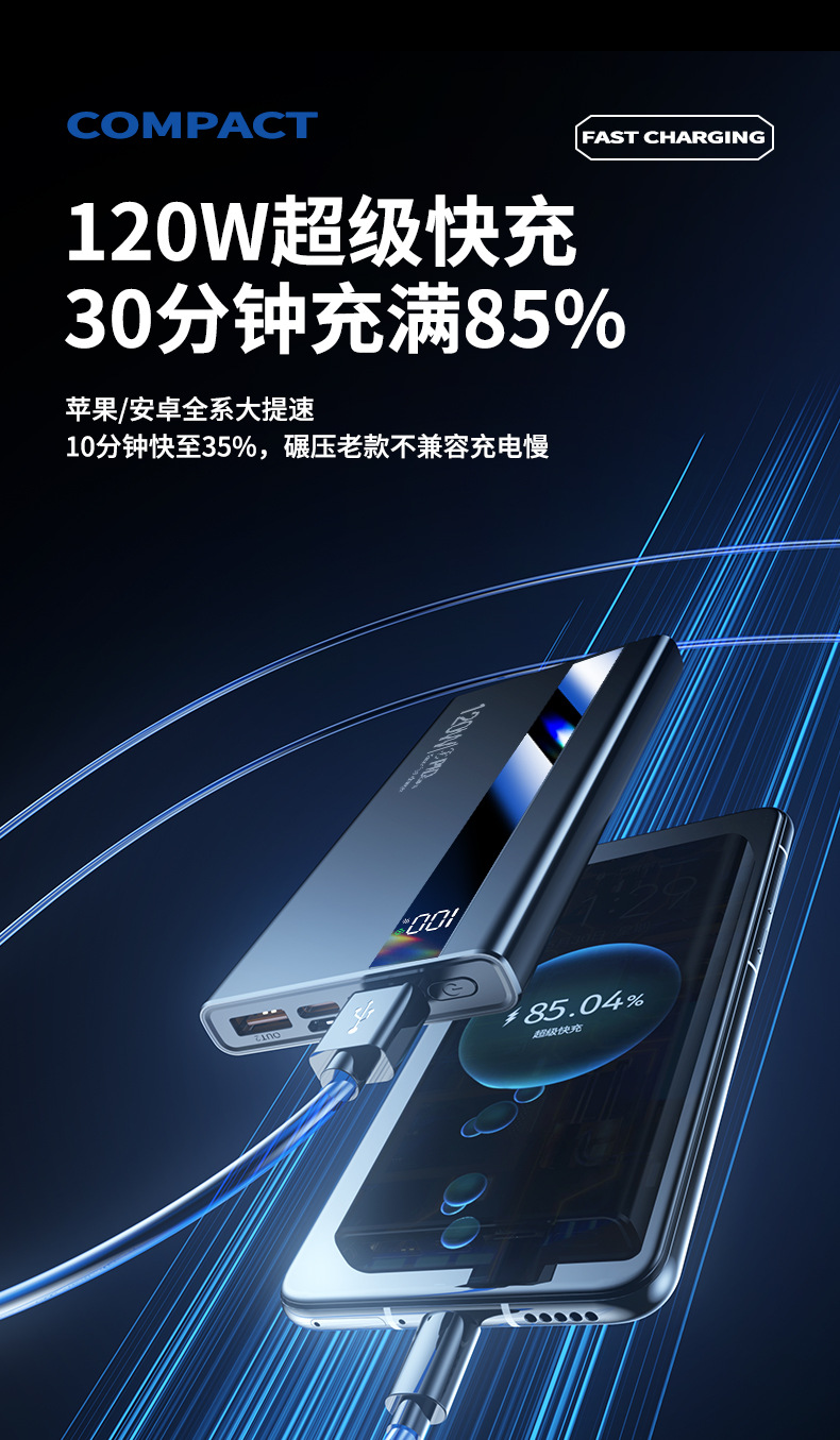 3C Certified Power Bank 20000mAh 22.5W Fast Charging Mobile Power Supply Gift Custom Logo Dropshipping