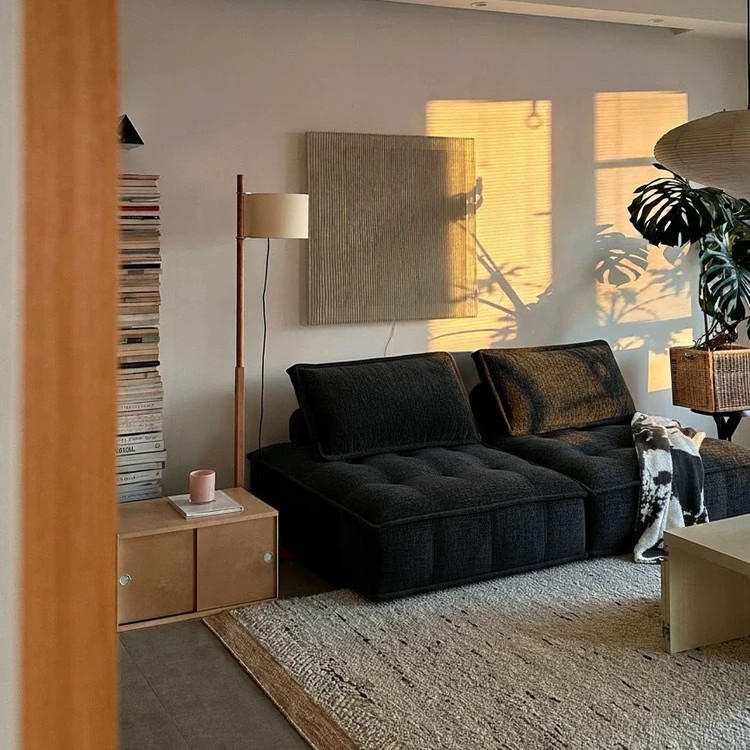 Piedmont Tofu Block Fabric Sofa Single Module Combination Module Square Sofa Simple Modern Cream Style