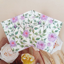 【现货】彩色印花餐巾纸婚庆纸巾手帕纸一次性餐厅布置用纸