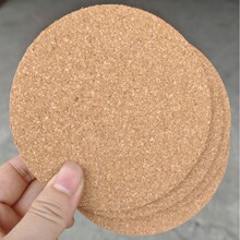 厂家清库存直径10.5软木杯垫材料现货 圆形软木餐垫可印图
