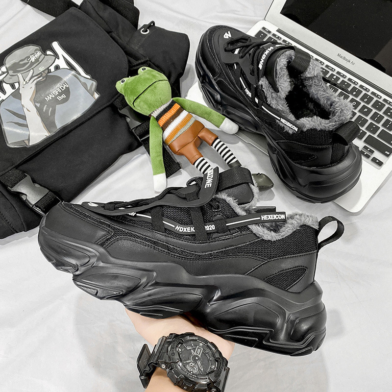 Winter low fashionable insulated keep warm sneakers with shoelaces…