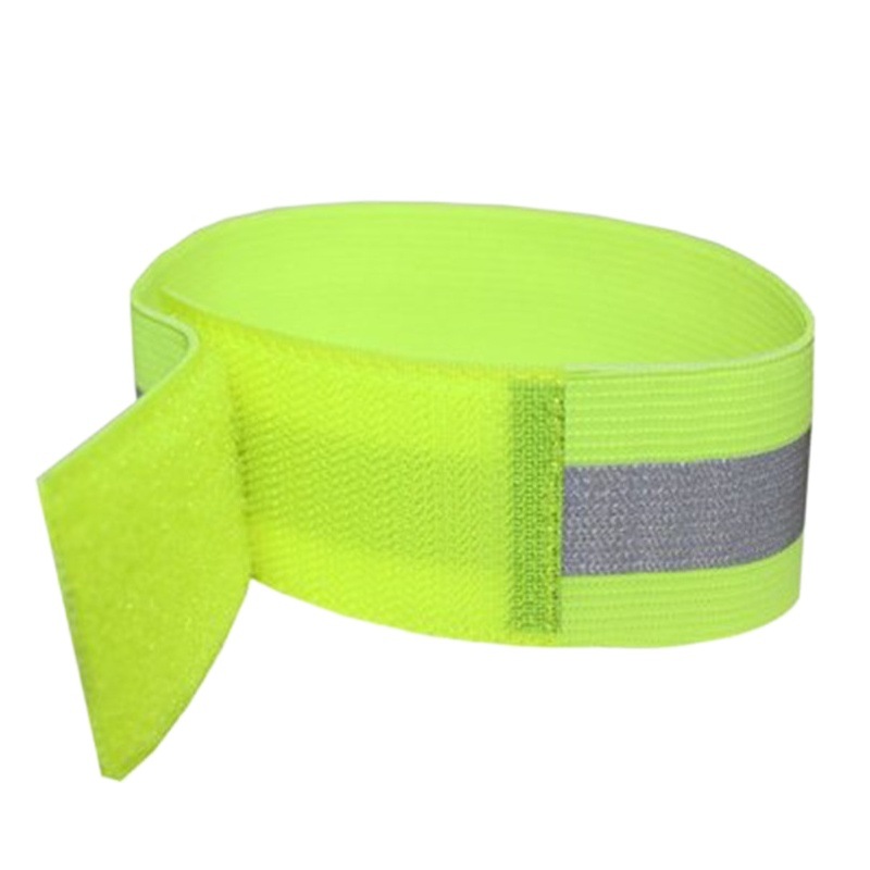 Outdoor sports reflective arm band running cycling multifunctional luminous reflective drawstring high visibility wrist strap