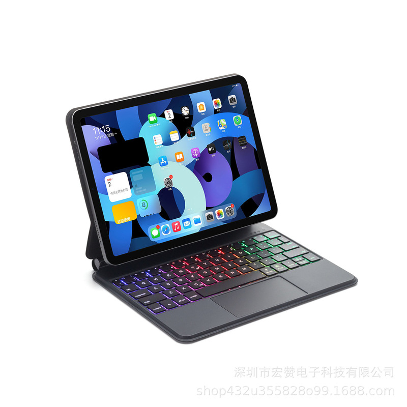 Suitable for ipad pro11 inch flat panel protective cover magnetic 10.9 inch AIR5 suction control intelligent Backlit Bluetooth keyboard