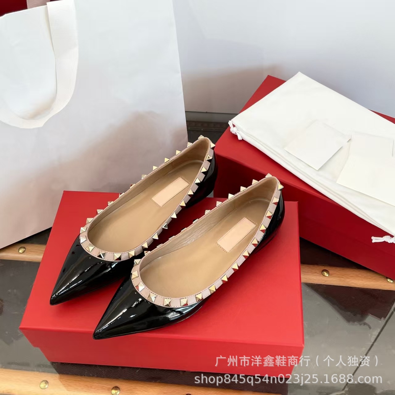 Black shoes flat