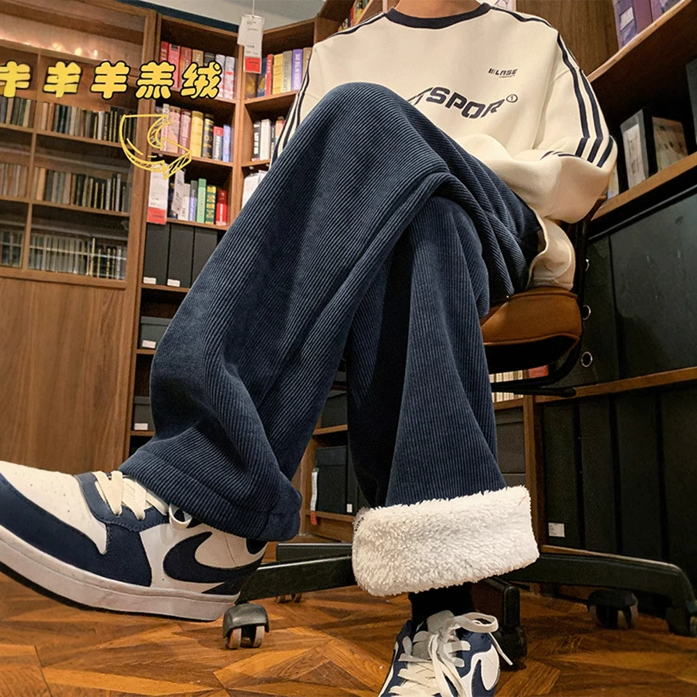 Кашемировые брюки мужские зимние бархатные толстые северо-восточные хлопчатобумажные брюки минус 40 градусов вельветовые повседневные брюки