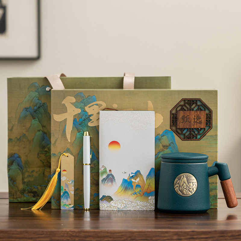 Taza de cerámica en relieve medalla de bronce con tapa caja de regalo taza de café taza de agua empresa regalo de mano tallado logotipo