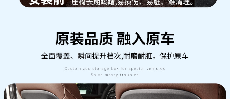 Suitable for Mercedes-Benz Gle350/450 Seat Anti-Kick Pad Gls450 Rear Backrest Anti-Kick Pad Interior Decoration Supplies