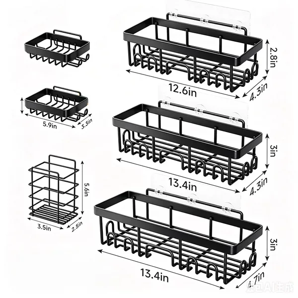 Lowest price online/cross-border/no-drill storage rack for bathroom/toilet/kitchen storage basket rack