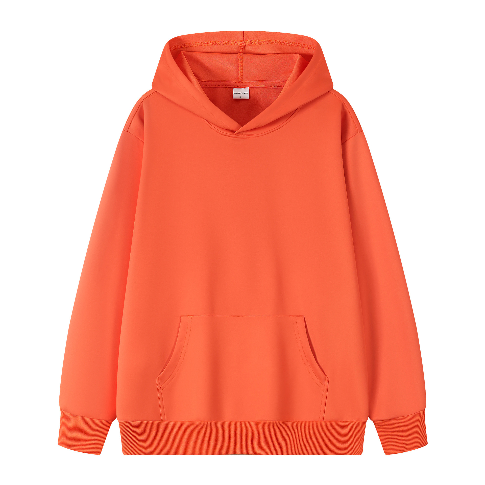 320 gramos de hombros sueltos camiseta encapuchada de color sólido chaqueta de equipo personalizada camiseta publicitaria de manga larga logo personalizado