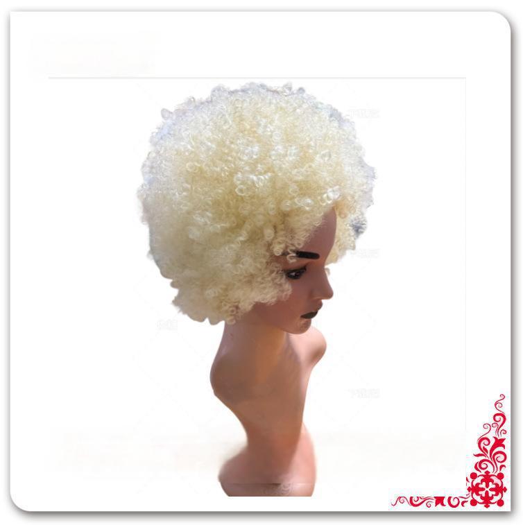 cabello humano Amazon nuevos productos damas rizos cortos africanos venta caliente pequeños rizos negros pelucas en stock