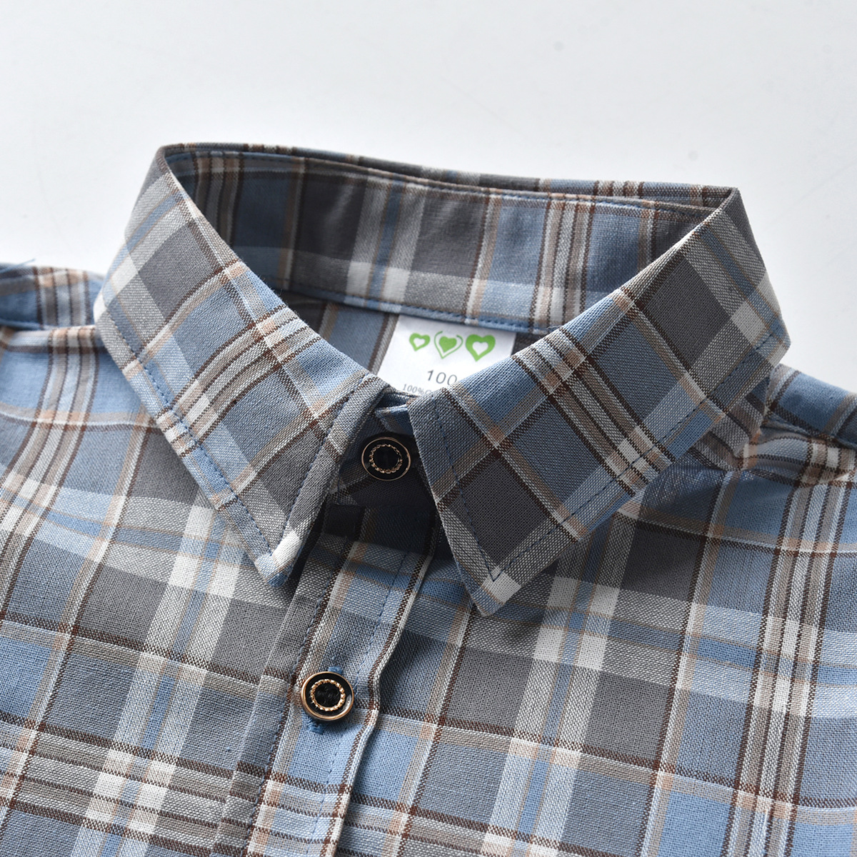 Simple Style Plaid Cotton T-shirts & Shirts display picture 4