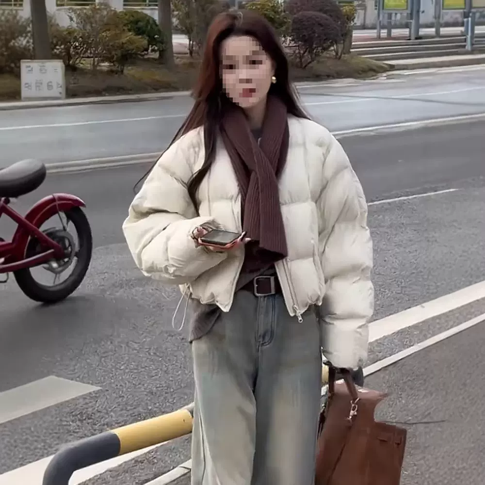 时尚短款羽绒棉服女2025冬季新款韩版宽松显瘦加厚保暖棉袄外套潮