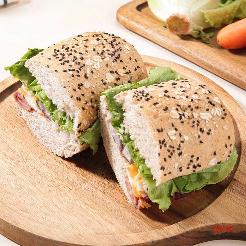 三全麦帕尼尼面包胚半成品欧式恰巴塔汉堡面包胚早餐健身代餐