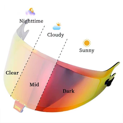 Dəbilqə (Kaska) aksesuarları – helmet UV protection - aurora-red-color-change
