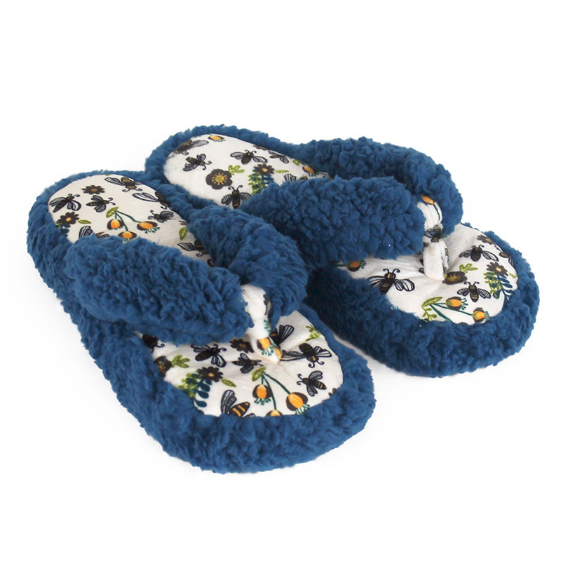 Scarpe da interno in memory foam termico leggero da camera da letto estivo autunnale in velluto da donna con punta chiusa e punta aperta_voghion.com