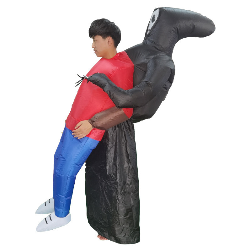 Diversión de dibujos animados Rana Muñeca Disfraz Extraña Dinosaurio Caminando Muñeca Animal Propósito Disfraz Humanoides Ropa Inflatable