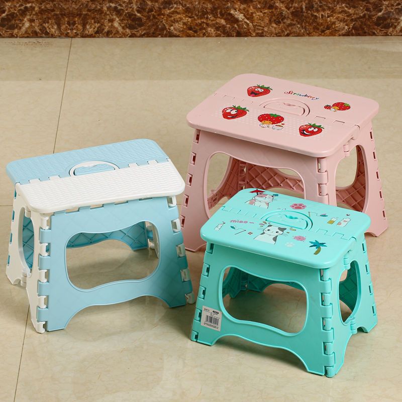 Folding stool thickened small stool household dwarf stool adult…