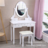 Modern and minimalistic dressing table for bedroom, bulb with light, internet celebrity