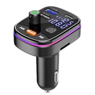 New colorful light car Bluetooth player multifunctional car mp3 player charger fm transmitter