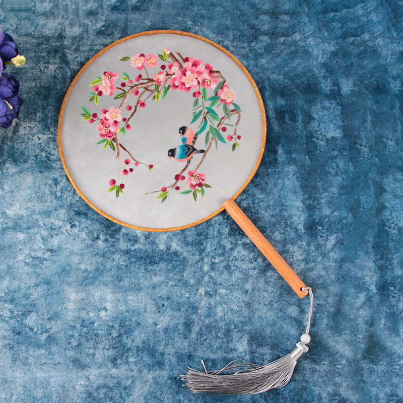 Bordado DIY auto-bordado mano antiguo grupo de ventiladores principiantes material paquete de bordado Su bolso bordado bordado