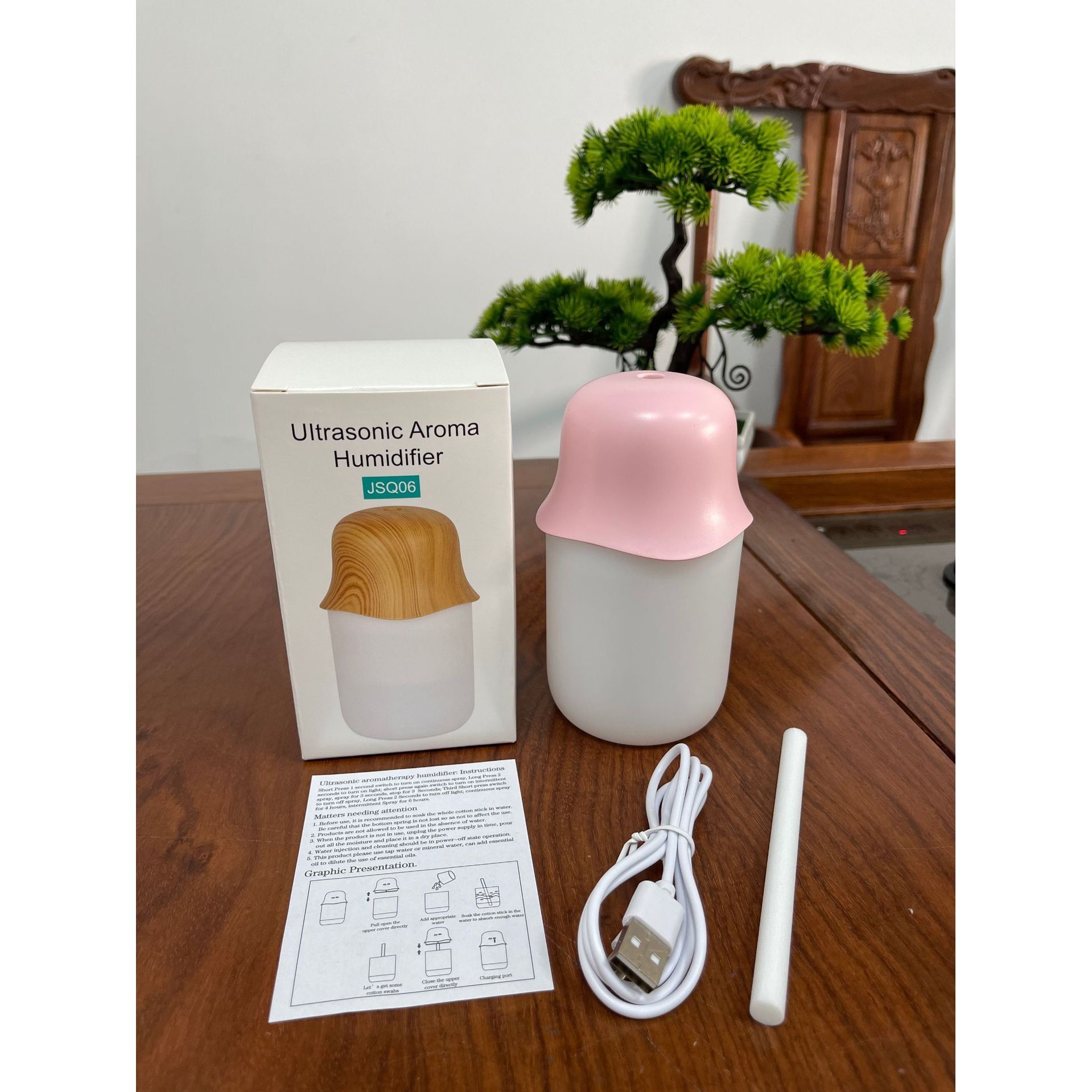 Pulpo pequeño luces de colores rosa