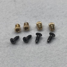 M4金色二合一膨胀螺母衣柜门铰链底座拉爆内外牙螺栓易拆装预埋件