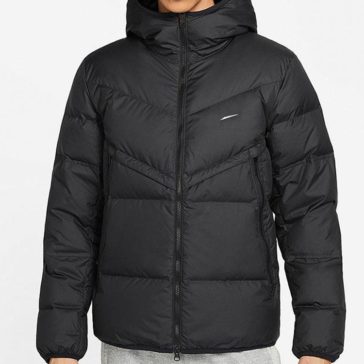 Winter New Men's Hooded Sports Cotton Jacket with Hook Embroidery, Thickened Warm Pilot-Style Casual Puffer Jacket