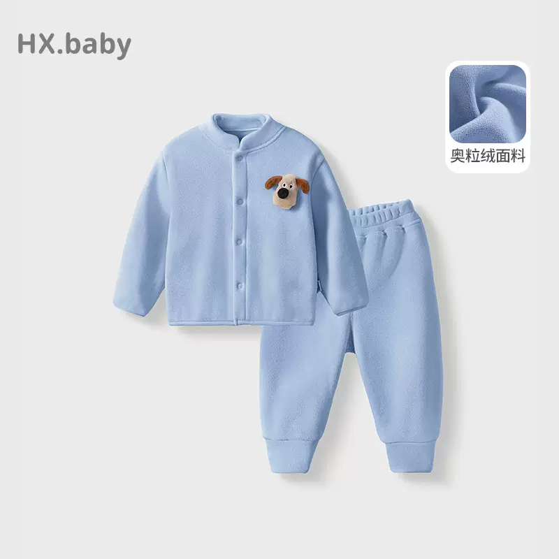 宝宝秋冬季奥粒绒套装新款卡通中小童冬装衣服婴儿秋衣秋裤套装