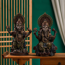 家居装饰佛像摆件东南亚风格泰国酒店会所禅意工艺品印度象神摆件
