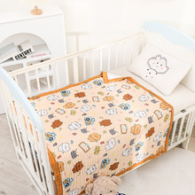 婴儿浴巾纱布吸水新生儿童盖毯a类纯棉多功能浴巾童被婴幼儿加厚