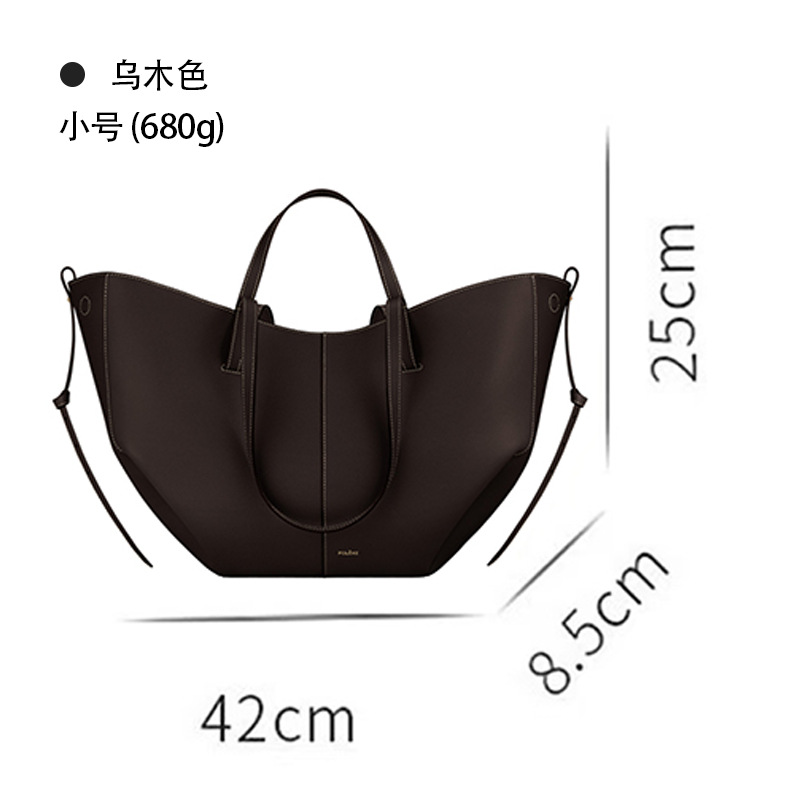 クロスボーダー高バージョン本革POEIVE大容量ショッピングバッグ片肩手提げトート翼女性カバンシワバッグ