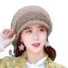 Demi-season knitted hat from pearl, woolen beret for elderly, 2019