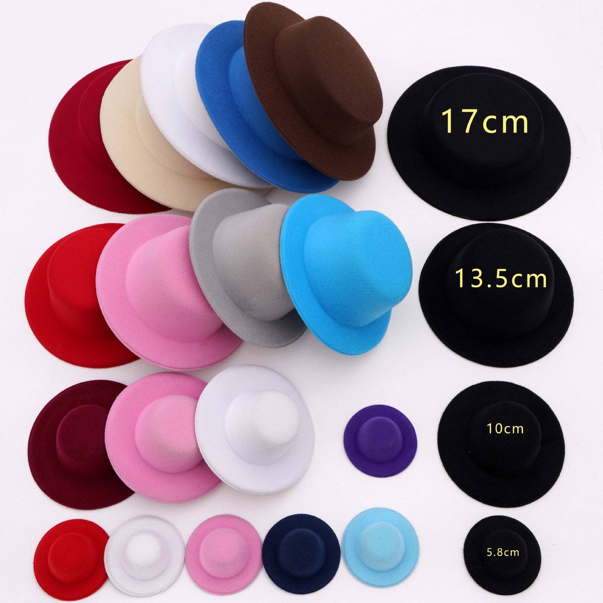 M116 Brushed Cloth DIY Handmade Hat Embryo Small Hat Jewelry Hairpin Hat Doll Pet Toy Hat Handmade Naked Hat