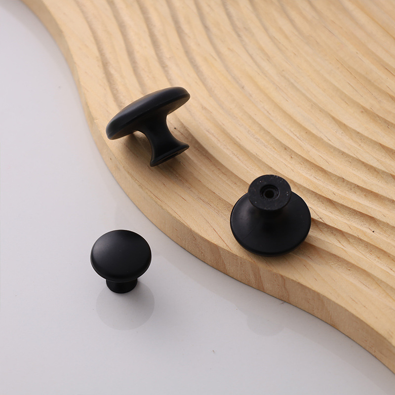 塑料單孔拉手 簡約衣櫃門酒櫃配件抽屜門拉手黑色鞋櫃實心把手