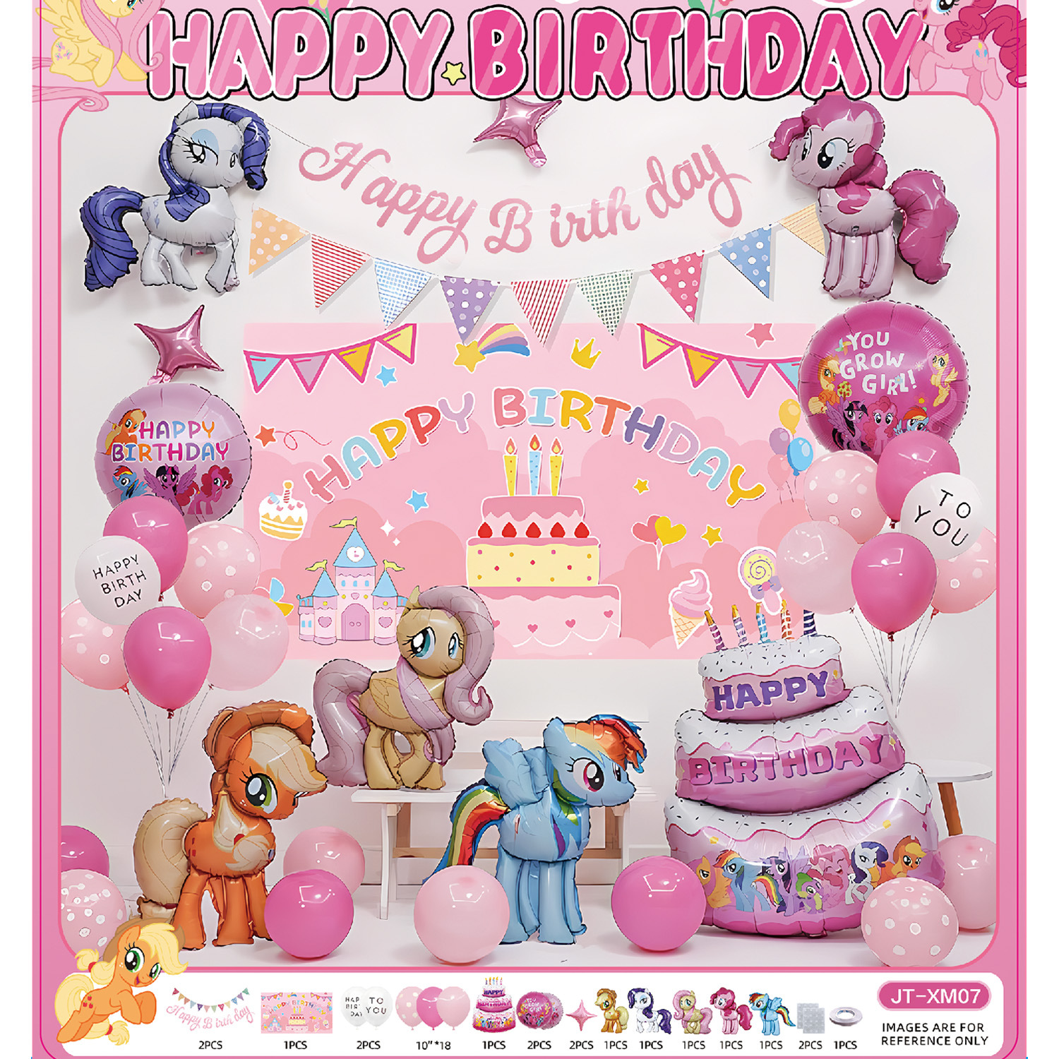 Colomi escenario de cumpleaños para niños decoración de niñas globos familia simple fiesta sensación de ceremonia pared de fondo
