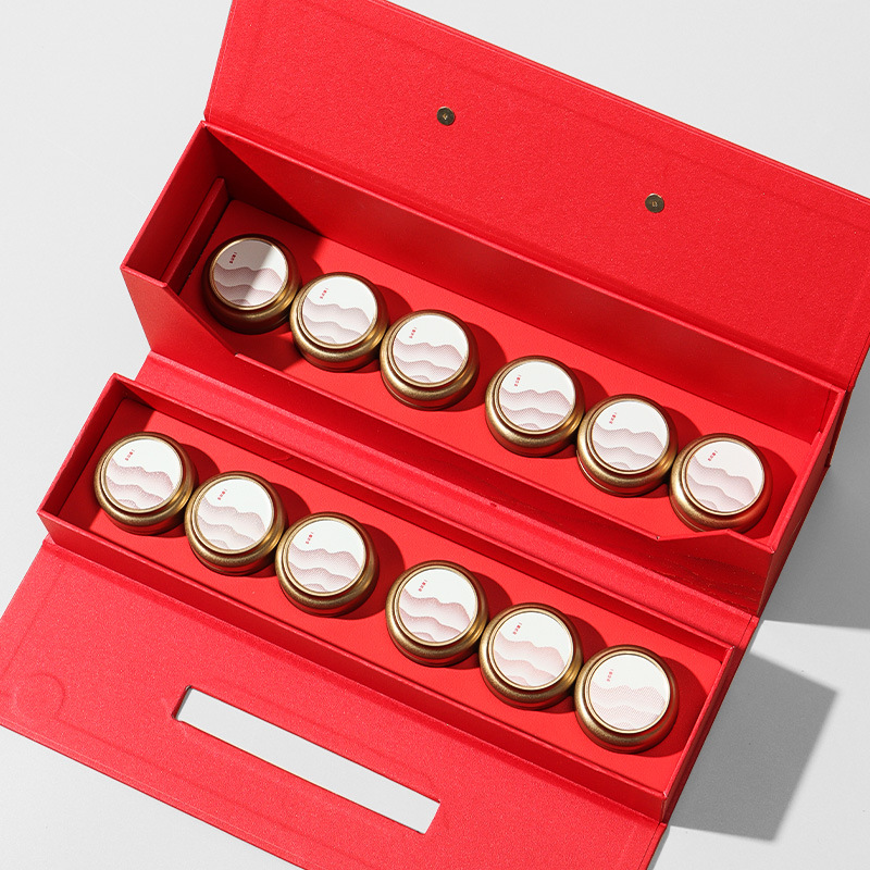 中秋茶叶礼盒空盒12罐茶叶盒红茶普洱茶碎银子白茶小罐茶空罐礼盒