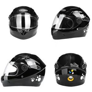 Black Electric Car 3-8 Year Old Children's Helmet Winter Cartoon Safety