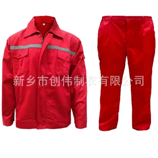 中石油全棉阻燃防静电分体套装油田电焊航运长袖劳保工作服出口