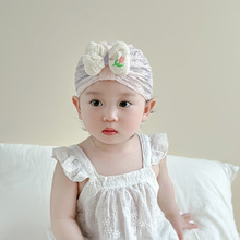 婴儿帽 0-6个月胎帽春夏季薄款套头帽男女宝宝新生儿护囟门印度帽