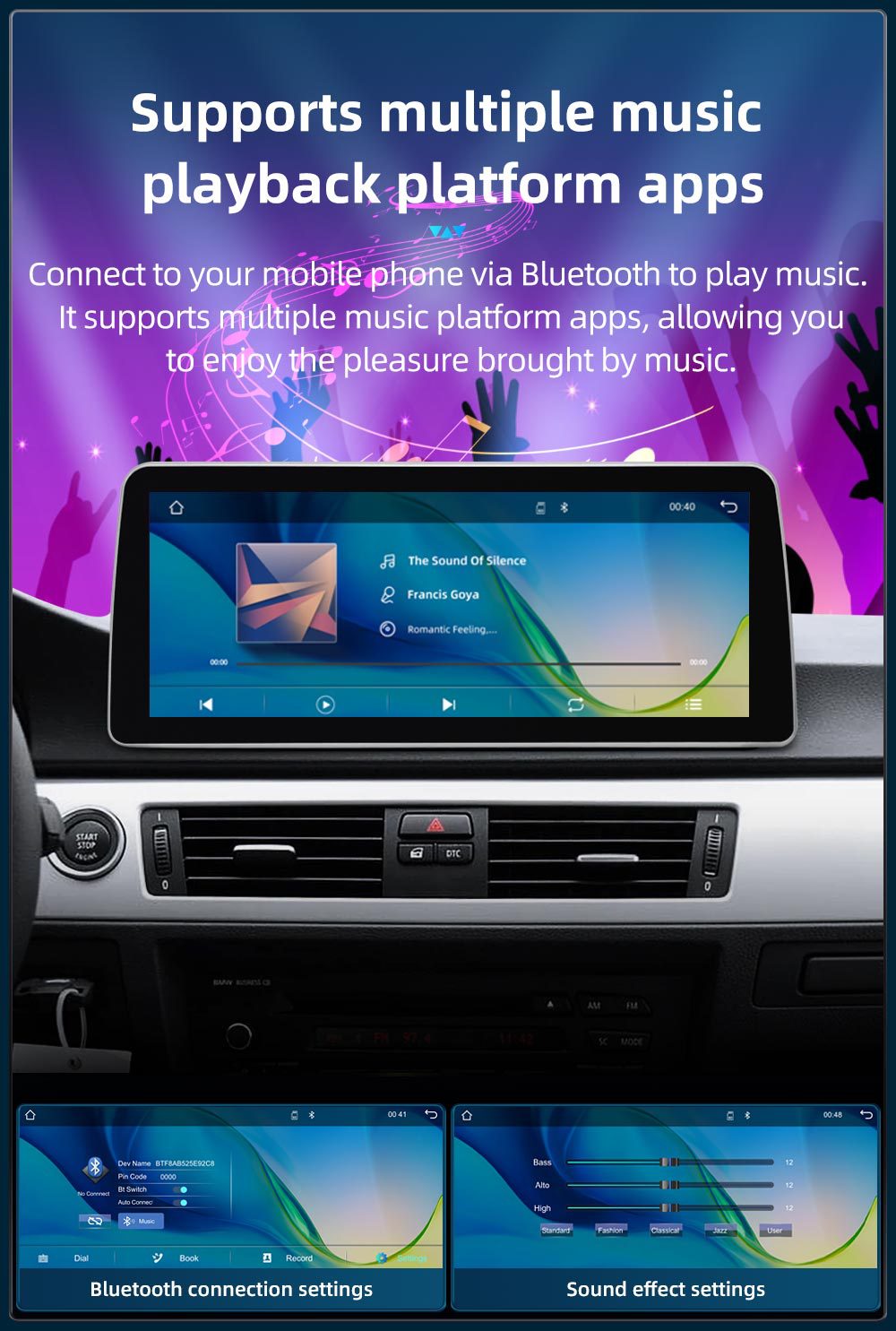 Suitable for Bmw 3 Series E90 E91 E92 E93 Car Central Control Large Screen Navigation Carplay All-In-One Machine