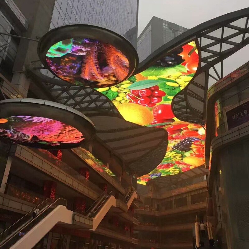 Canopy Led Display Indoor Full-Color Led Special-Shaped Screen Outdoor Advertising Screen Shopping Mall Ed Canopy Naked Eye 3D Large Screen