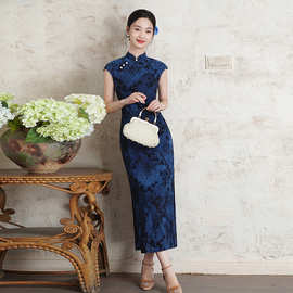 复古国风简约时尚修身旗袍2026夏长款无袖日常可穿旗袍设计感高端