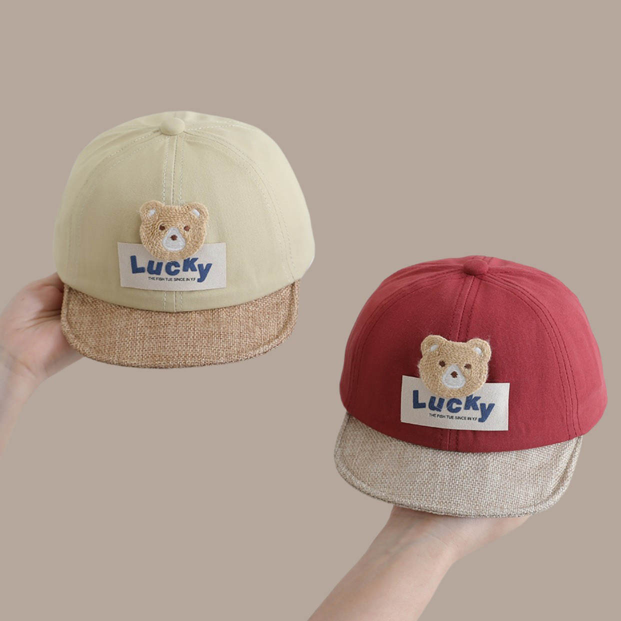 Sombrero coreano para bebés primavera y otoño lindos osos sombreros de béisbol de ala suave para bebés varones sombreros de moda para niños pequeños