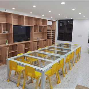 Customized Kindergarten Training Class Desks, Handmade Calligraphy Studio Tables, Painting Tables, Children's Art Tables, Student Cross-Border