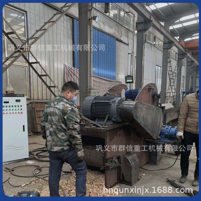 群信重工建筑模板托板粉碎机  工地板破碎机1400型木料综合破碎机